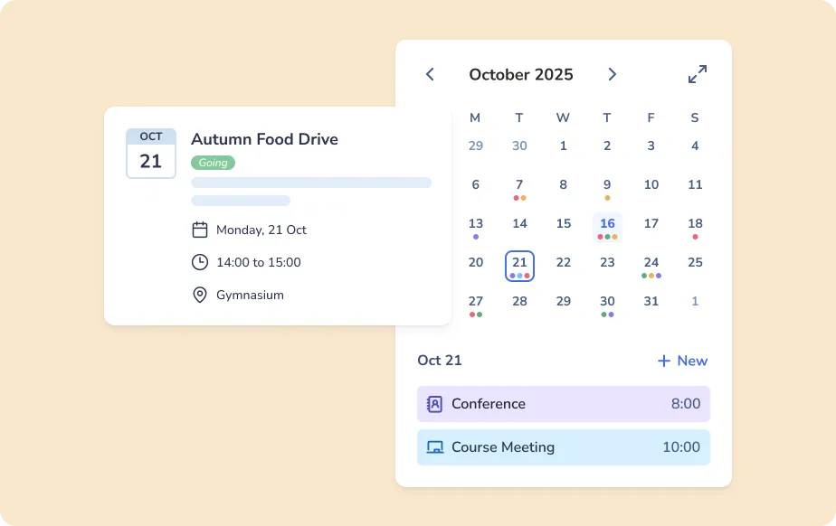 Calendar and Events
